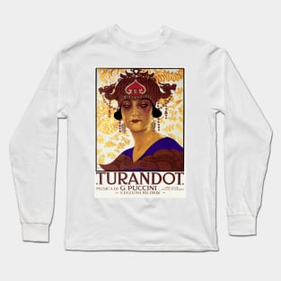 Vintage Poster for the Puccini Opera, Turandot Long Sleeve T-Shirt